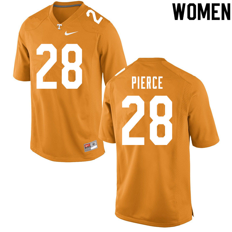 Women #28 Marcus Pierce Tennessee Volunteers College Football Jerseys Sale-Orange